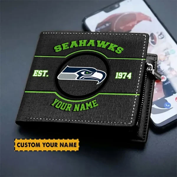 Seattle Seahawks NFL Men's Wallets Best Gift For Fans- Limited Edition AZMW126 - Image 2