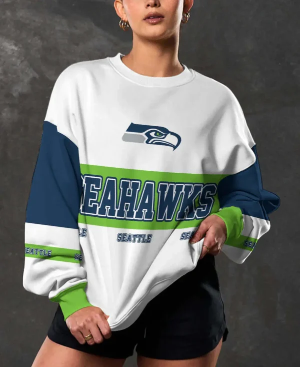 Seattle Seahawks Crew Neck Sweatshirt BGRSW490