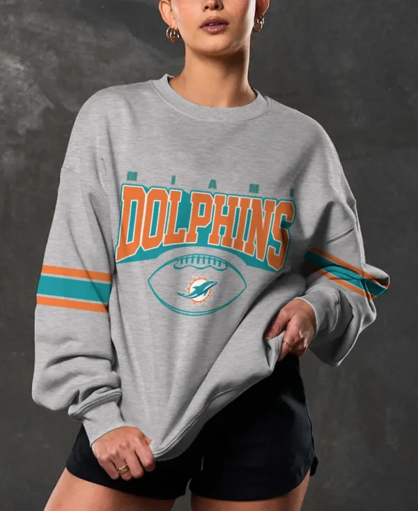 Miami Dolphins Crew Neck Sweatshirt BGRSW504