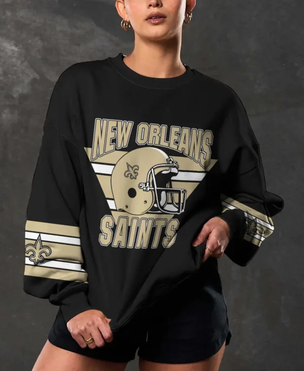 New Orleans Saints Crew Neck Sweatshirt BGRSW515