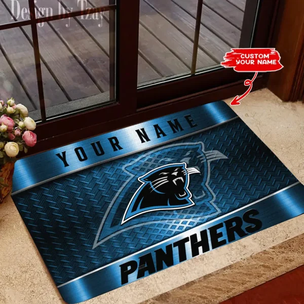 Carolina Panthers NFL Multicolor Doormat BGDMM827