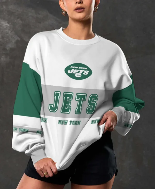 New York Jets Crew Neck Sweatshirt BGRSW536