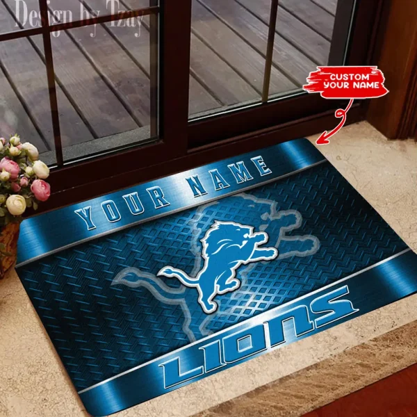 Detroit Lions NFL Multicolor Doormat BGDMM833