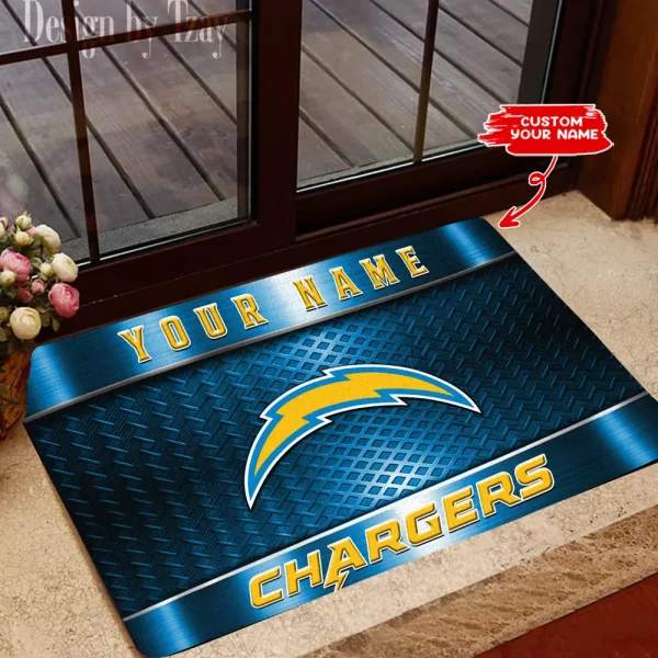 Los Angeles Chargers NFL Multicolor Doormat BGDMM840