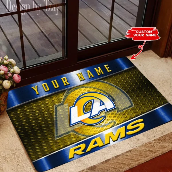 Los Angeles Rams NFL Multicolor Doormat BGDMM841