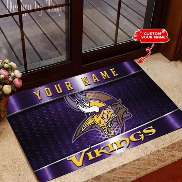 Minnesota Vikings NFL Multicolor Doormat BGDMM843