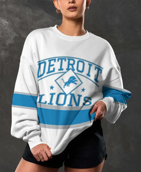 Detroit Lions Crew Neck Sweatshirt BGRSW561