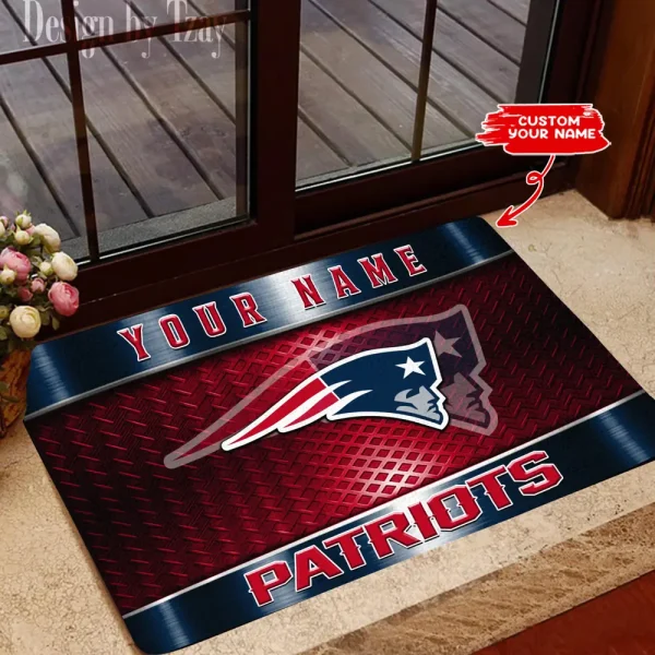 New England Patriots NFL Multicolor Doormat BGDMM844