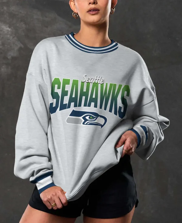 Seattle Seahawks Crew Neck Sweatshirt BGRSW567