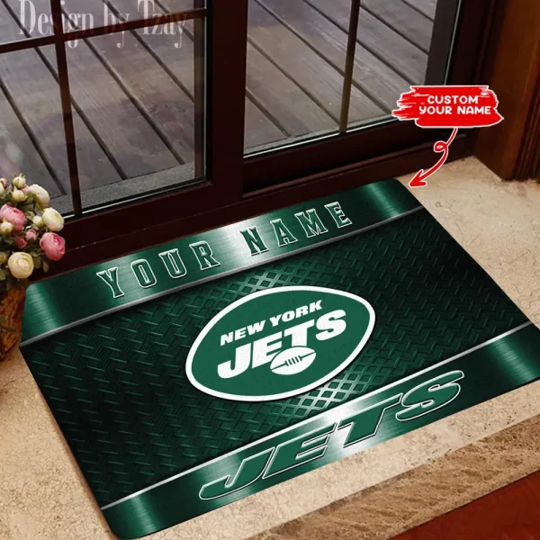 New York Jets NFL Multicolor Doormat BGDMM847