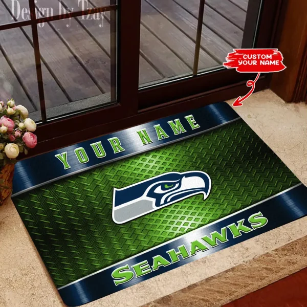 Seattle Seahawks NFL Multicolor Doormat BGDMM851