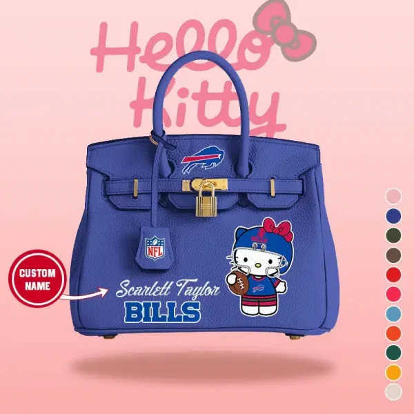 Buffalo Bills x Hello Kitty Birkin Style Premium Leather Bag SPTBIRKINBAG001 - Image 2