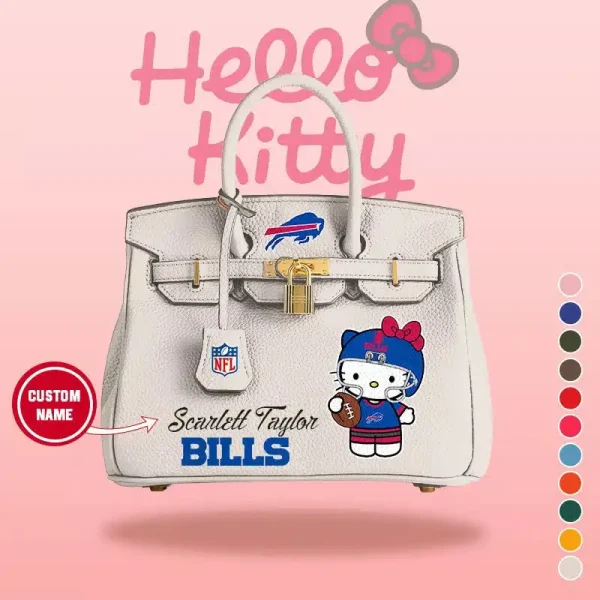 Buffalo Bills x Hello Kitty Birkin Style Premium Leather Bag SPTBIRKINBAG001