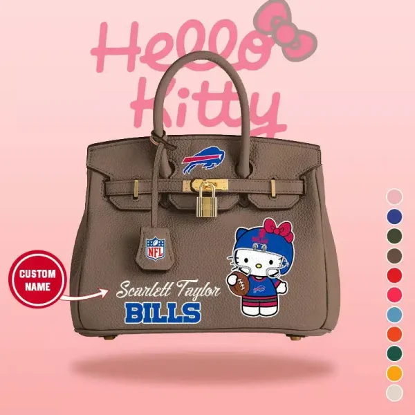 Buffalo Bills x Hello Kitty Birkin Style Premium Leather Bag SPTBIRKINBAG001 - Image 3