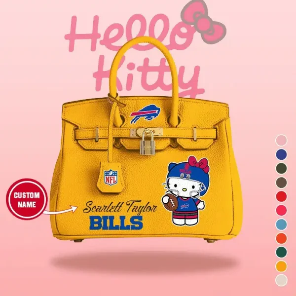 Buffalo Bills x Hello Kitty Birkin Style Premium Leather Bag SPTBIRKINBAG001 - Image 10