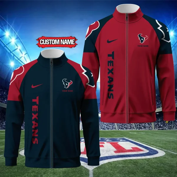 Houston Texans Standing Neck Zipper Jacket SPTSCJAFP080