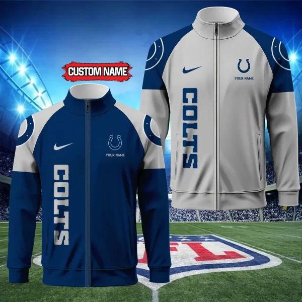 Indianapolis Colts Standing Neck Zipper Jacket SPTSCJAFP081