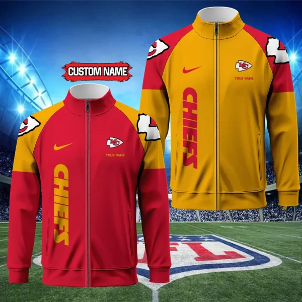 Kansas City Chiefs Standing Neck Zipper Jacket SPTSCJAFP083