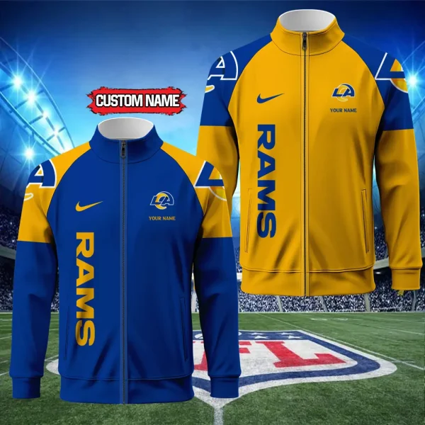 Los Angeles Rams Standing Neck Zipper Jacket SPTSCJAFP086