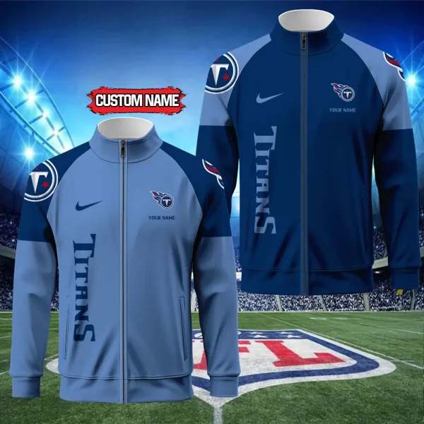 Tennessee Titans Standing Neck Zipper Jacket SPTSCJAFP098