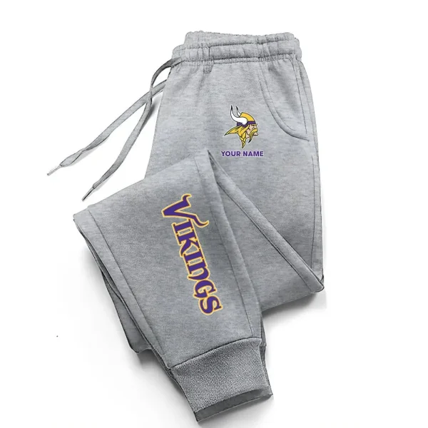 Minnesota Vikings Comfortable Lightweight Casual Unisex Cotton Sweatpants BGJGPSP228 - Image 2