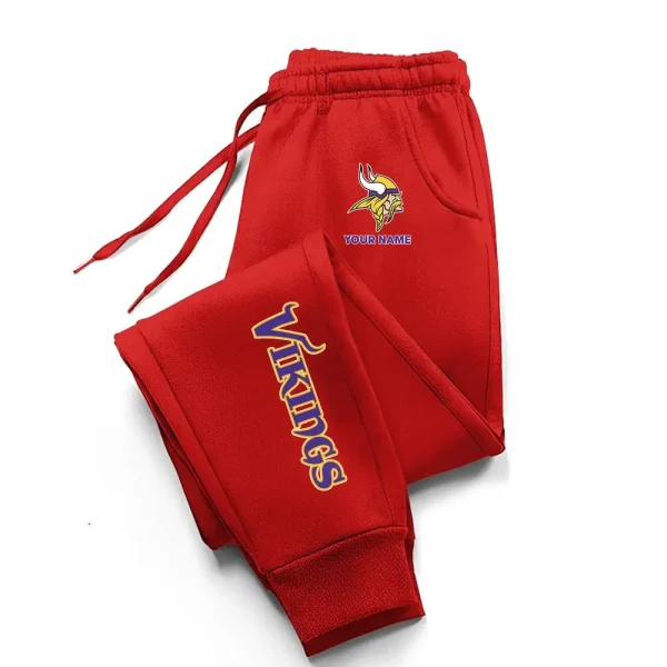 Minnesota Vikings Comfortable Lightweight Casual Unisex Cotton Sweatpants BGJGPSP228 - Image 3