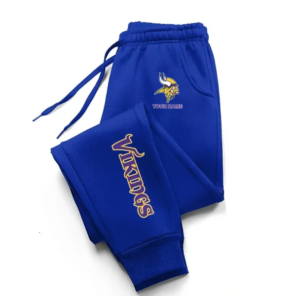 Minnesota Vikings Comfortable Lightweight Casual Unisex Cotton Sweatpants BGJGPSP228 - Image 4