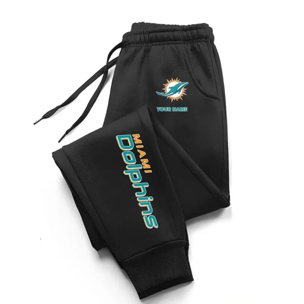 Miami Dolphins Comfortable Lightweight Casual Unisex Cotton Sweatpants BGJGPSP240 - Image 3