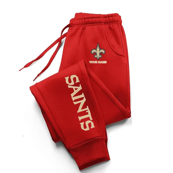 New Orleans Saints Comfortable Lightweight Casual Unisex Cotton Sweatpants BGJGPSP246 - Image 3