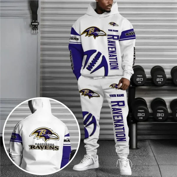 Baltimore Ravens Combo Hoodie And Long Sweatpants AZHD660 - Image 2