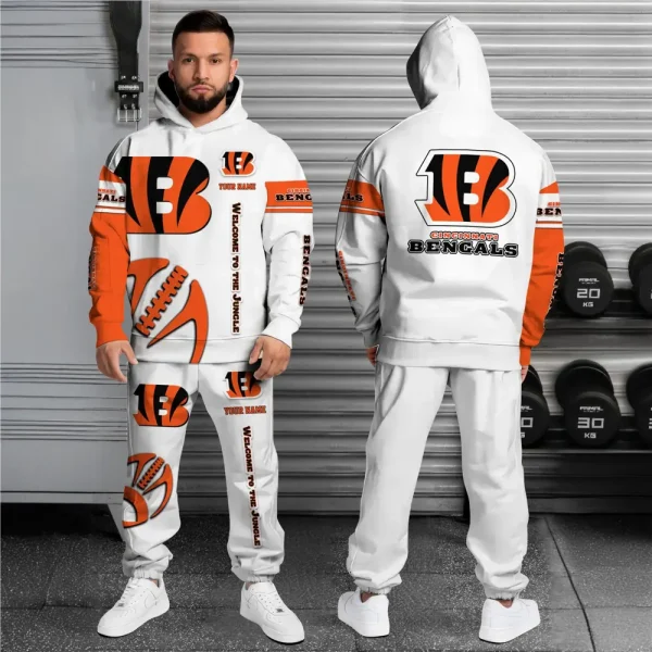 Cincinnati Bengals Combo Hoodie And Long Sweatpants AZHD664 - Image 2