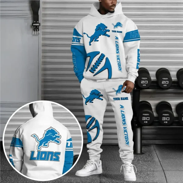 Detroit Lions Combo Hoodie And Long Sweatpants AZHD668