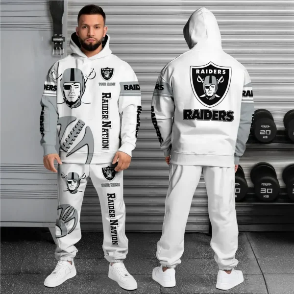 Las Vegas Raiders Combo Hoodie And Long Sweatpants AZHD674 - Image 2