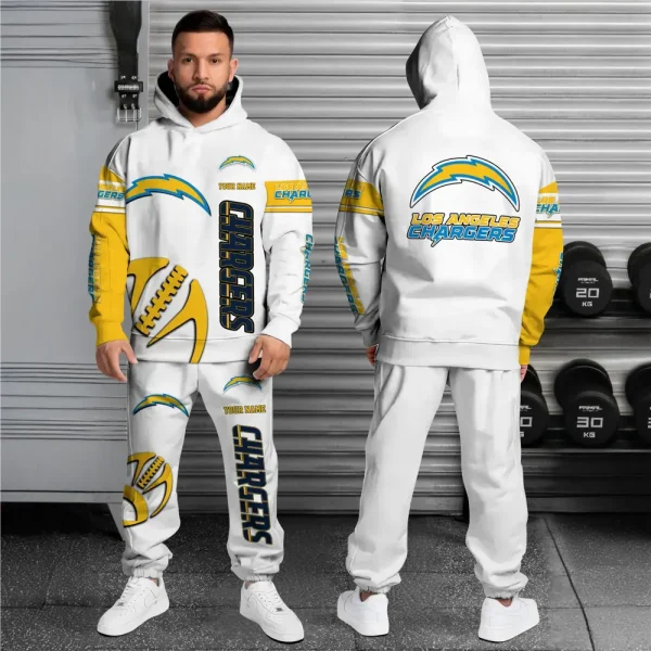 Los Angeles Chargers Combo Hoodie And Long Sweatpants AZHD675 - Image 2