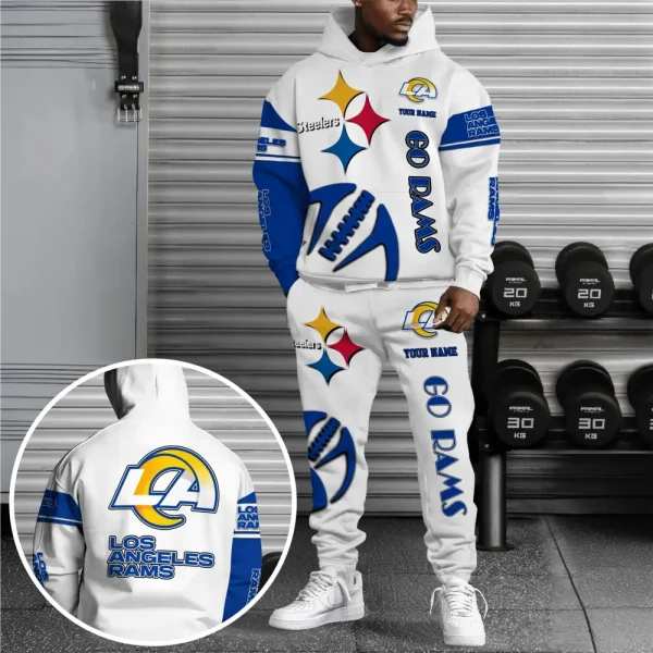 Los Angeles Rams Combo Hoodie And Long Sweatpants AZHD676 - Image 2