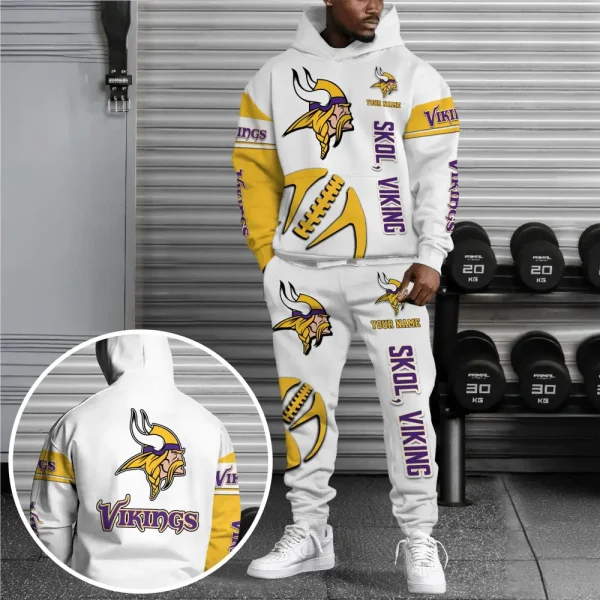 Minnesota Vikings Combo Hoodie And Long Sweatpants AZHD678