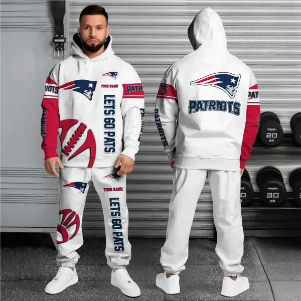 New England Patriots Combo Hoodie And Long Sweatpants AZHD679 - Image 2