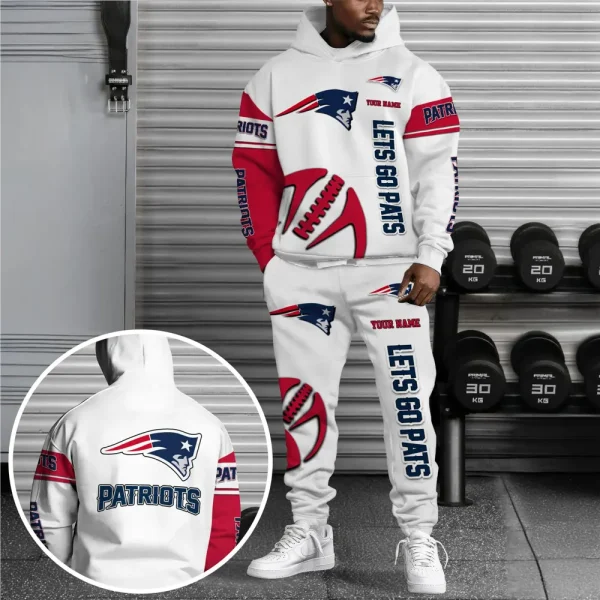 New England Patriots Combo Hoodie And Long Sweatpants AZHD679