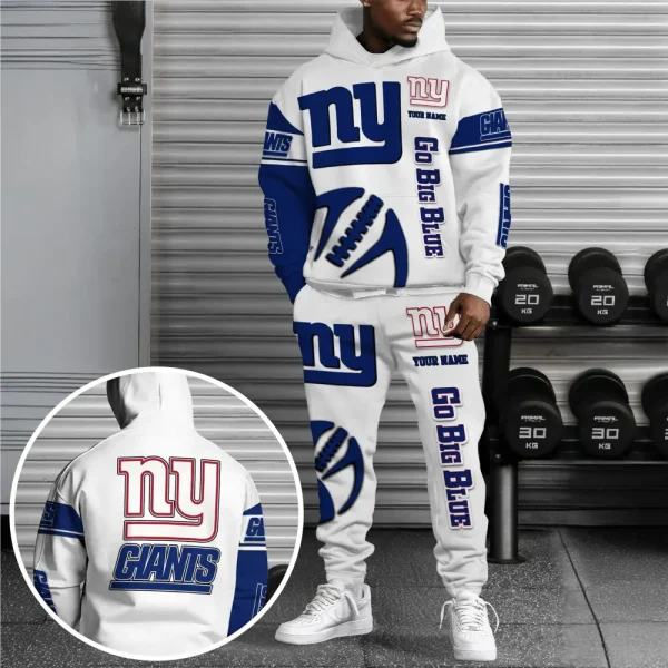 New York Giants Combo Hoodie And Long Sweatpants AZHD681