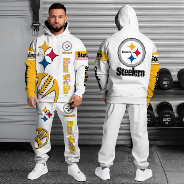 Pittsburgh Steelers Combo Hoodie And Long Sweatpants AZHD684 - Image 2