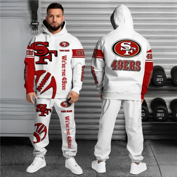 San Francisco 49ers Combo Hoodie And Long Sweatpants AZHD685 - Image 2