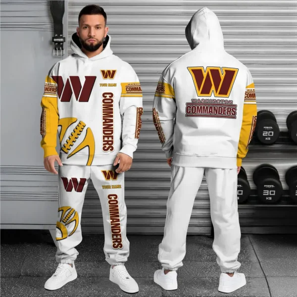 Washington Commanders Combo Hoodie And Long Sweatpants AZHD689 - Image 2