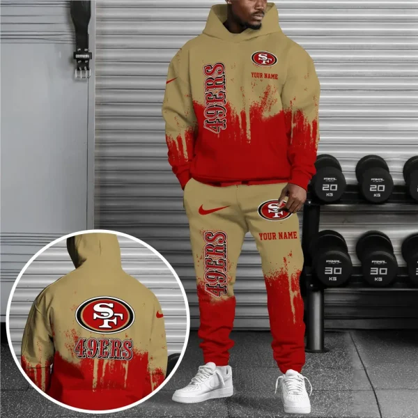 San Francisco 49ers Combo Hoodie And Long Sweatpants AZHD717