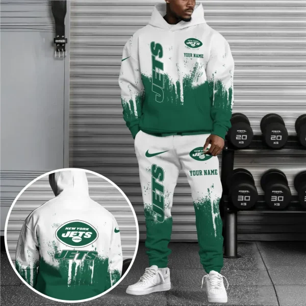 New York Jets Combo Hoodie And Long Sweatpants AZHD714