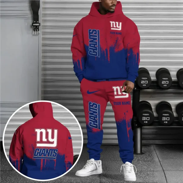 New York Giants Combo Hoodie And Long Sweatpants AZHD713