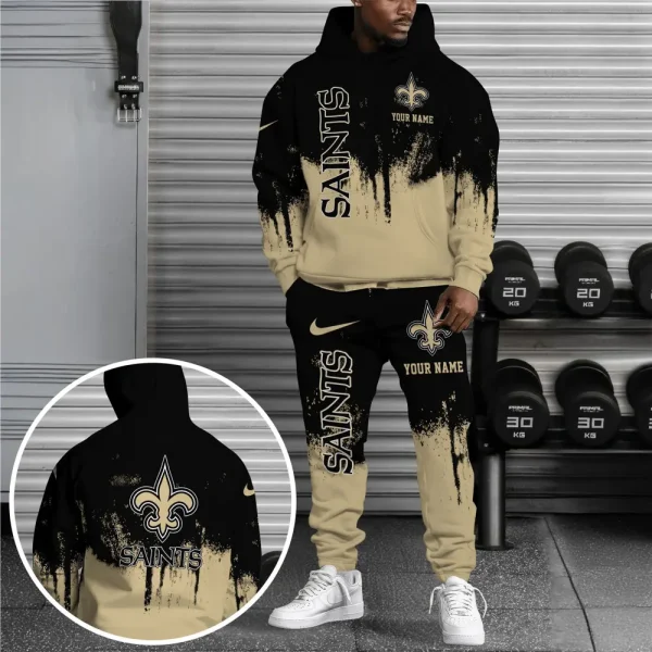 New Orleans Saints Combo Hoodie And Long Sweatpants AZHD712