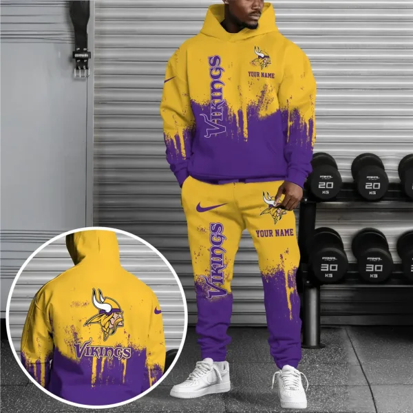 Minnesota Vikings Combo Hoodie And Long Sweatpants AZHD710