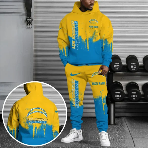 Los Angeles Chargers Combo Hoodie And Long Sweatpants AZHD707