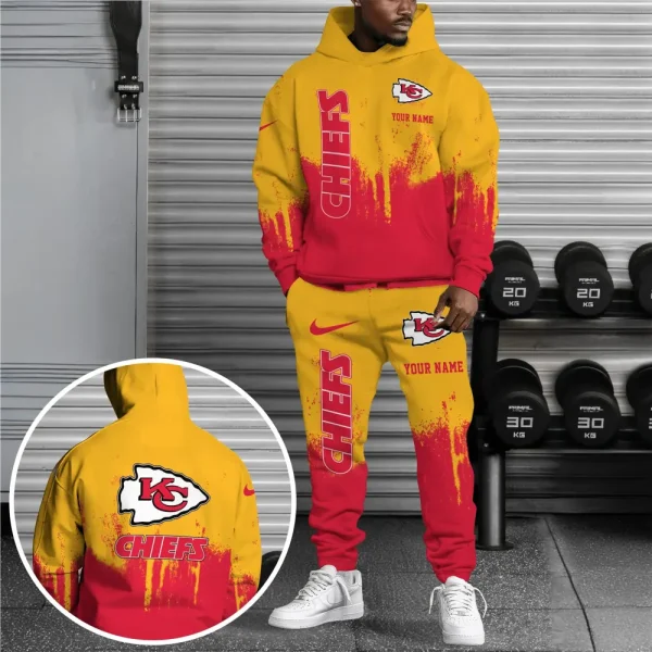 Kansas City Chiefs Combo Hoodie And Long Sweatpants AZHD705