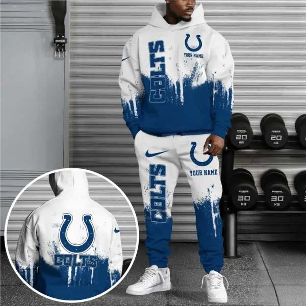 Indianapolis Colts Combo Hoodie And Long Sweatpants AZHD703